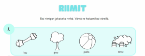 760460 puheterapian materiaalipankki riimit